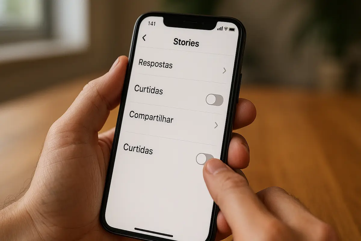 Como desativar curtidas no story do Instagram