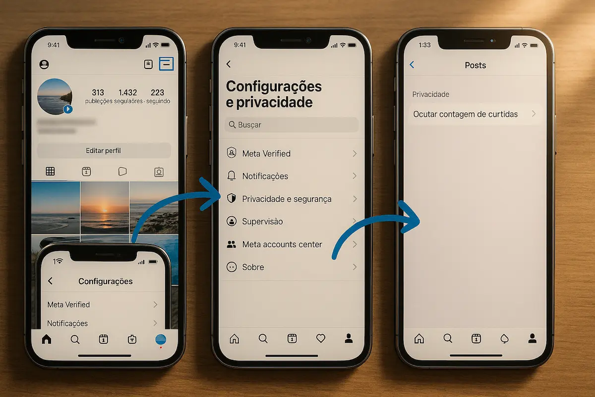 Como ocultar curtidas no Instagram no Iphone