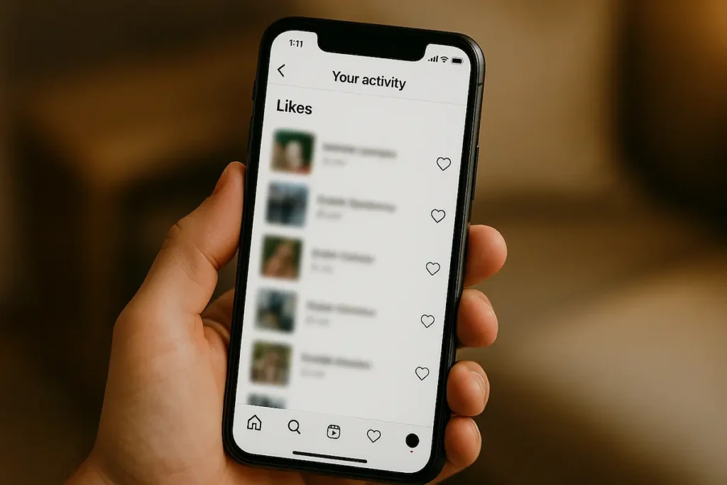 Onde ver o histórico de curtidas do Instagram