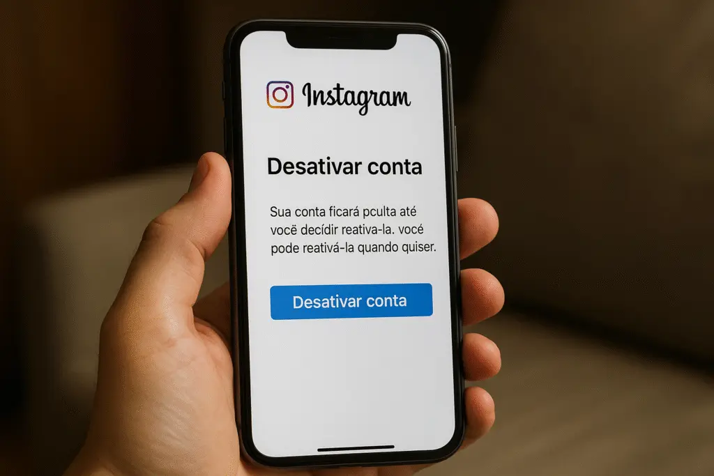 Quando desativa a conta do Instagram perde os seguidores