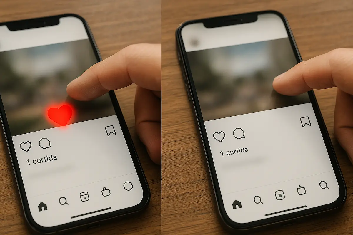 O que acontece se eu curtir e descurtir no Instagram